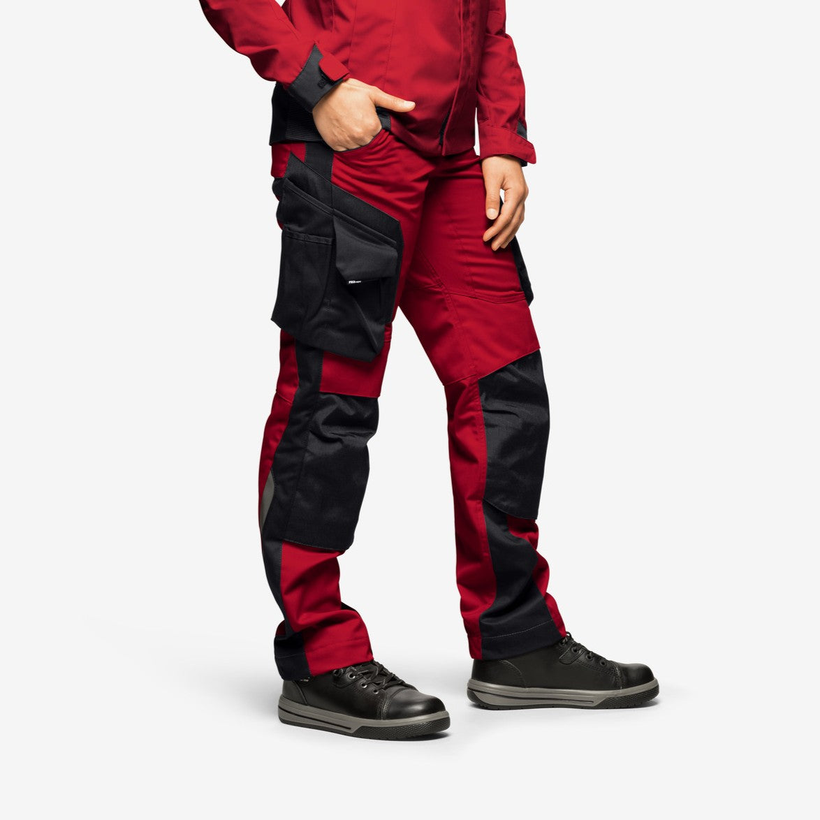 FHB original, ALMA Arbeitshose Damen, rot-schwarz, Größe 34 – SALE 1