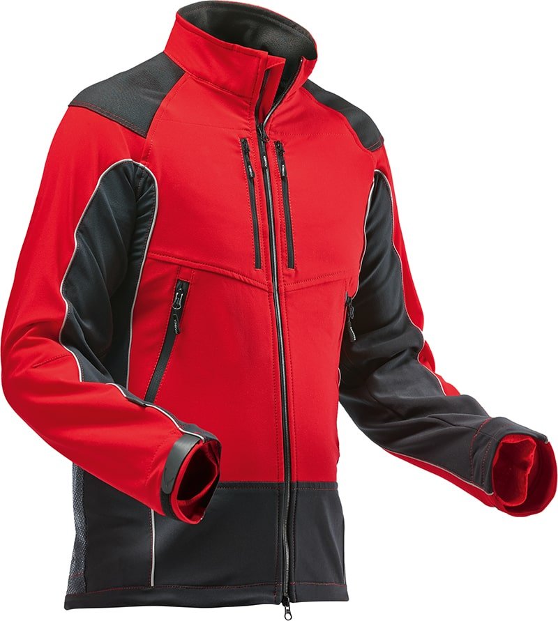 Arboristjacke rot - schwarz – Robuste Arbeitsjacke für Profis - Bayerwald Arbeitsschutz