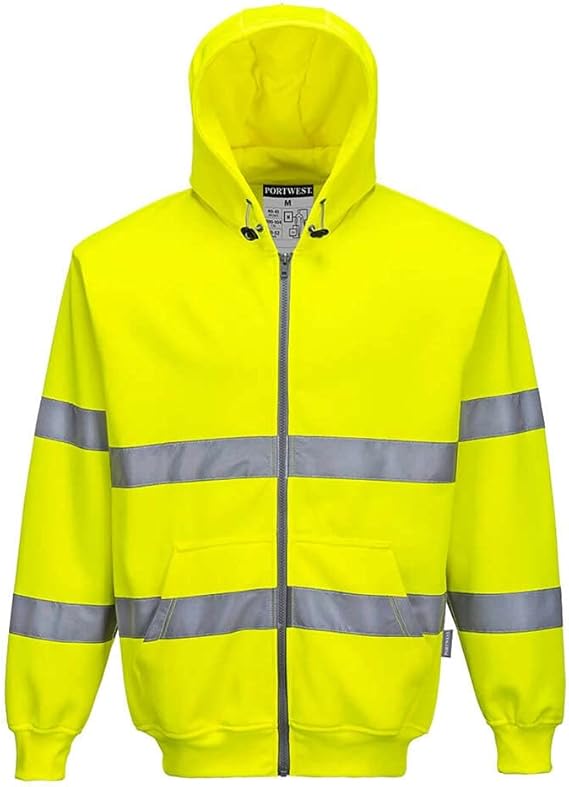 B305 - Warnschutz - Kapuzensweatjacke mit Reißverschluss – SALE - Bayerwald Arbeitsschutz