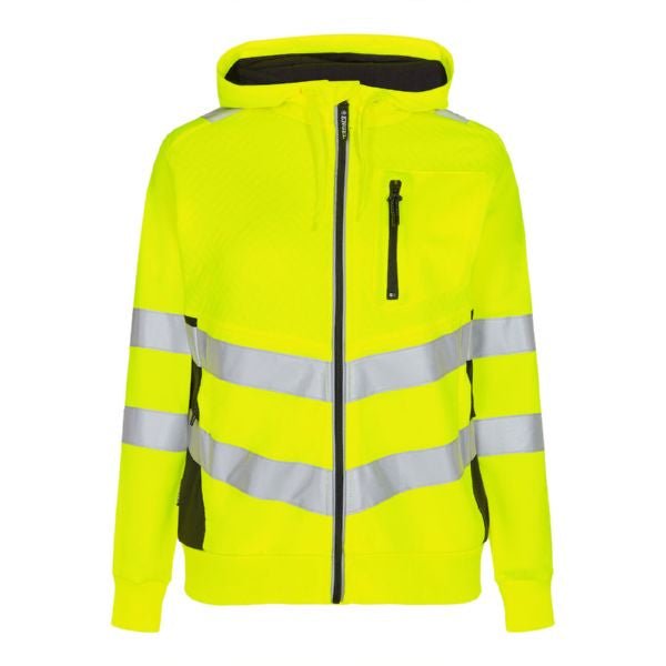 F. Engel Safety Damen Sweat Cardigan – Optimaler Schutz in Orange/Grün - Bayerwald Arbeitsschutz