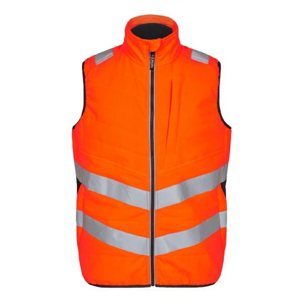 F. Engel Safety Steppweste Orange/Grün – Optimaler Sichtschutz - Bayerwald Arbeitsschutz