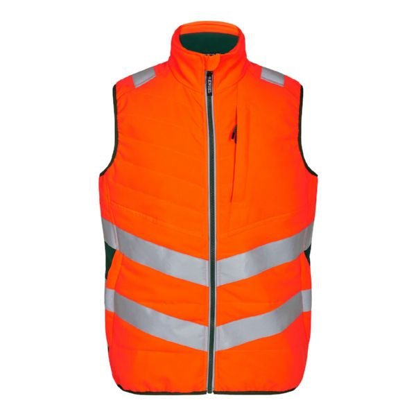 F. Engel Safety Steppweste Orange/Grün – Optimaler Sichtschutz - Bayerwald Arbeitsschutz