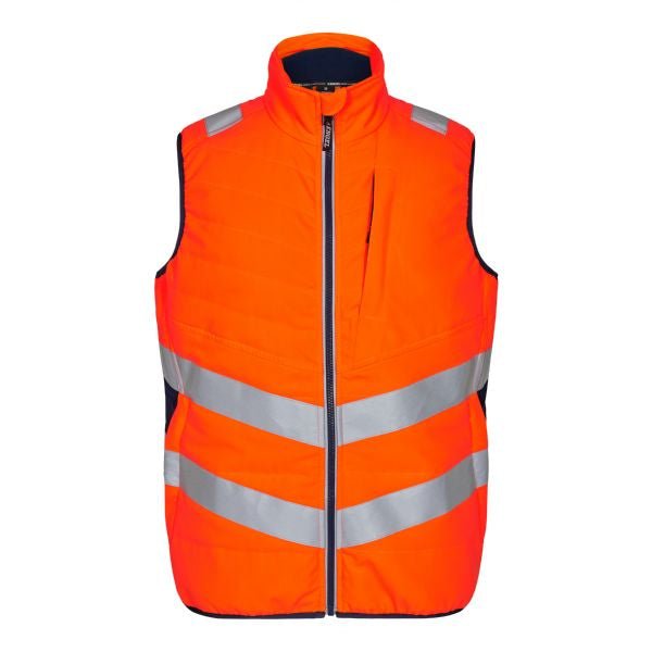 F. Engel Safety Steppweste Orange/Grün – Optimaler Sichtschutz - Bayerwald Arbeitsschutz