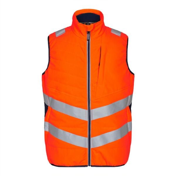 F. Engel Safety Steppweste Orange/Grün – Optimaler Sichtschutz - Bayerwald Arbeitsschutz