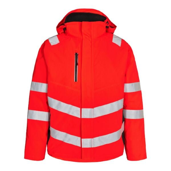 F. Engel Safety Winterjacke Orange/Grün – Hochsichtbare Arbeitsjacke - Bayerwald Arbeitsschutz