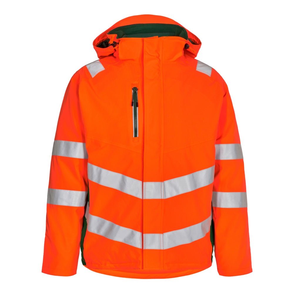 F. Engel Safety Winterjacke Orange/Grün – Hochsichtbare Arbeitsjacke - Bayerwald Arbeitsschutz