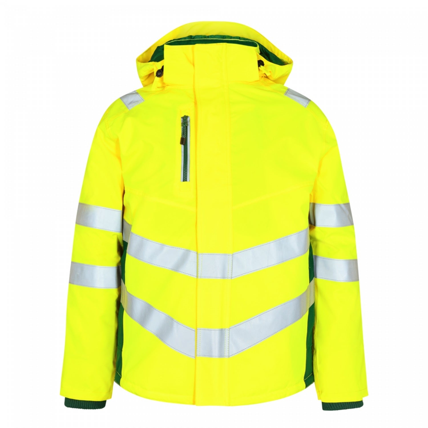 F. Engel Safety Winterjacke Orange/Grün – Hochsichtbare Arbeitsjacke - Bayerwald Arbeitsschutz