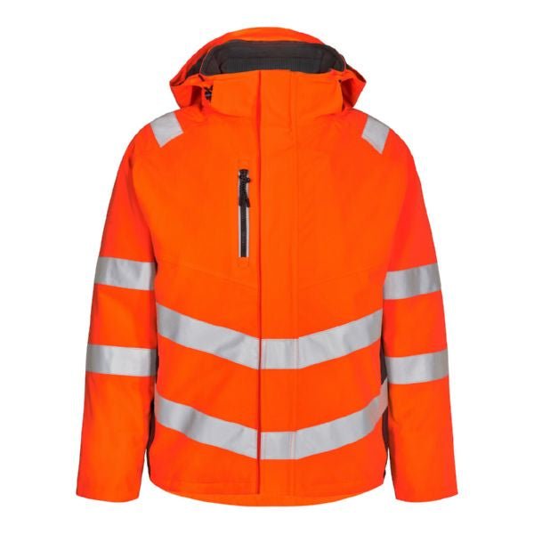F. Engel Safety Winterjacke Orange/Grün – Hochsichtbare Arbeitsjacke - Bayerwald Arbeitsschutz