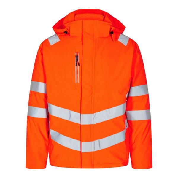 F. Engel Safety Winterjacke Orange/Grün – Hochsichtbare Arbeitsjacke - Bayerwald Arbeitsschutz