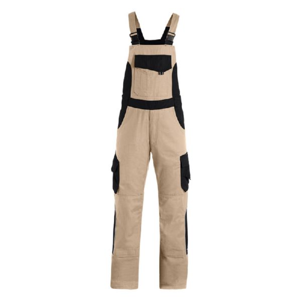 FHB ECKHARD Latzhose - beige - schwarz - Bayerwald Arbeitsschutz