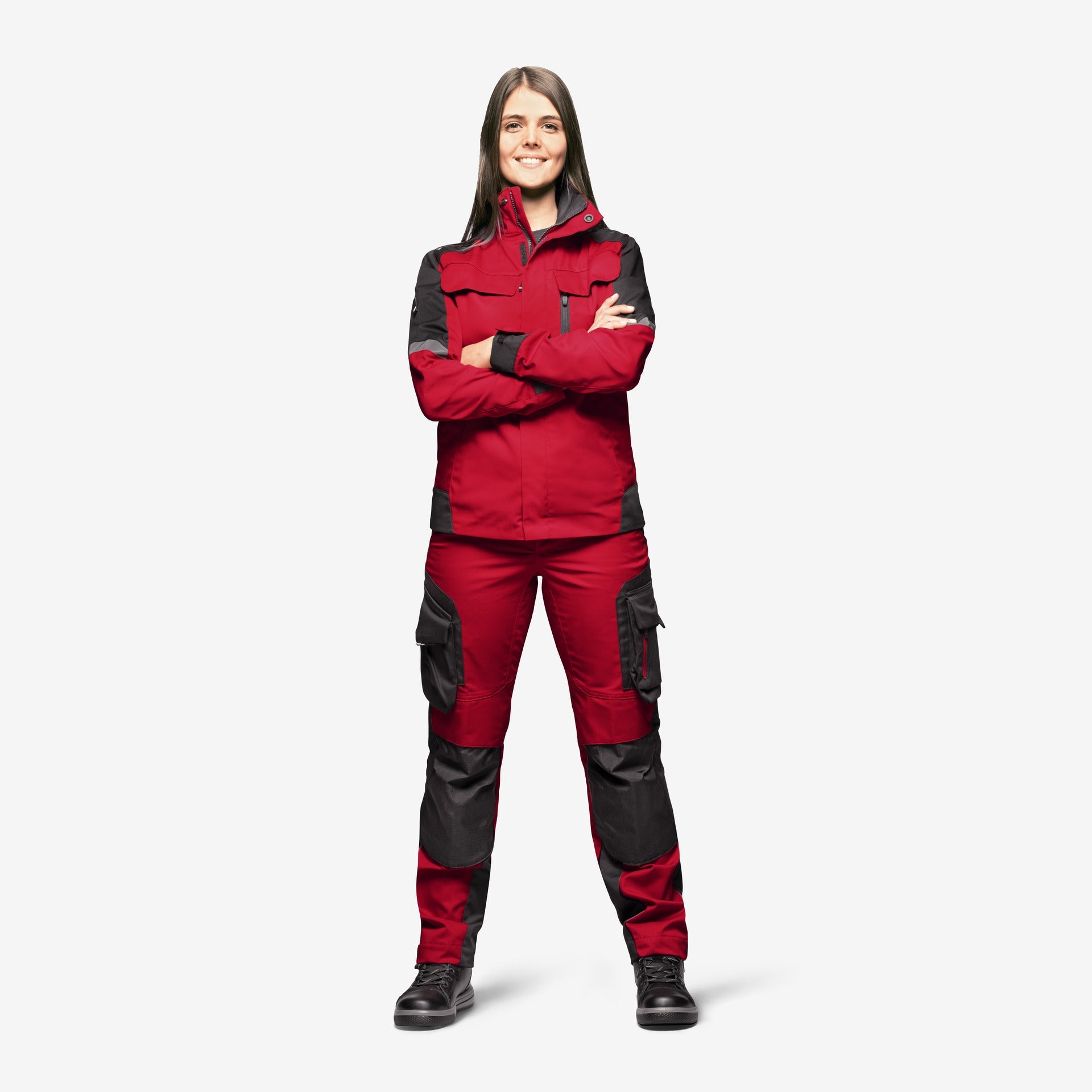 FHB original, ALMA Arbeitshose Damen, rot - schwarz, Größe 34 – SALE - Bayerwald Arbeitsschutz