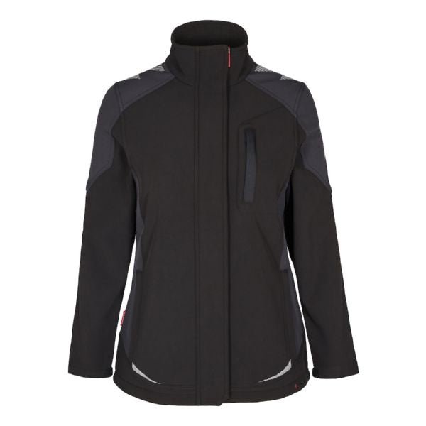 Galaxy Damen - Softshell - Jacke Schwarz/Anthrazit – wetterfest und stylish - Bayerwald Arbeitsschutz