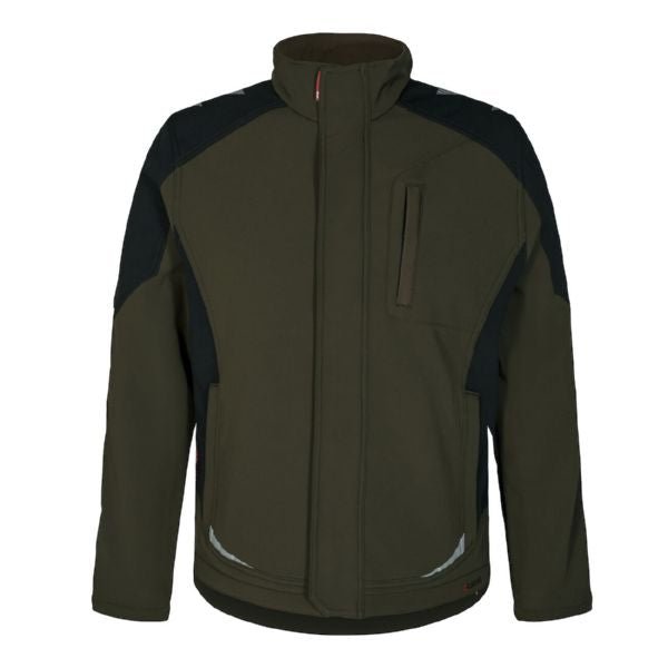 Galaxy Softshell - Jacke Grün/Schwarz – Idealer Schutz bei Wind & Wetter - Bayerwald Arbeitsschutz