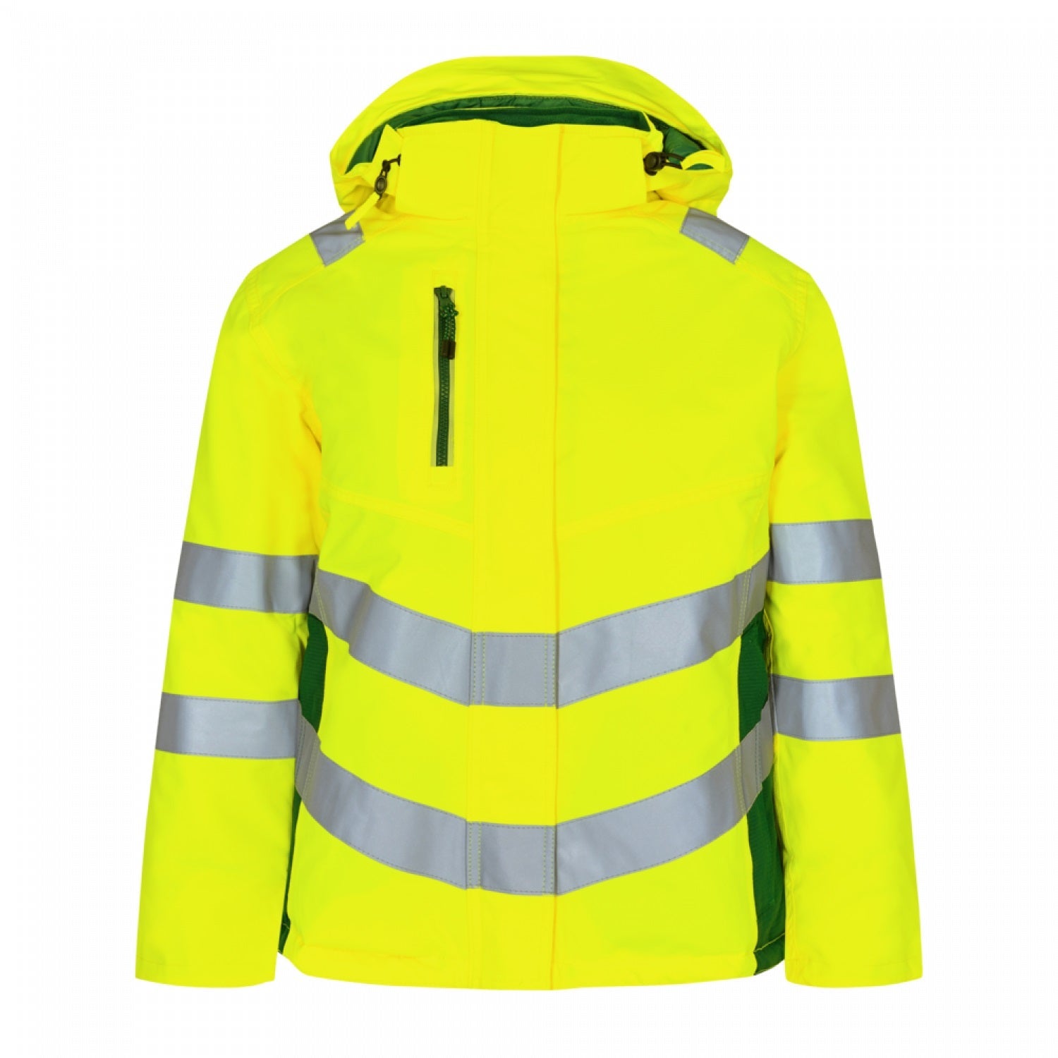 Safety Damen Winterjacke Orange/Grün – Sichtbar und Warm - Bayerwald Arbeitsschutz