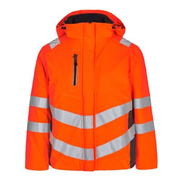 Safety Damen Winterjacke Orange/Grün – Sichtbar und Warm - Bayerwald Arbeitsschutz