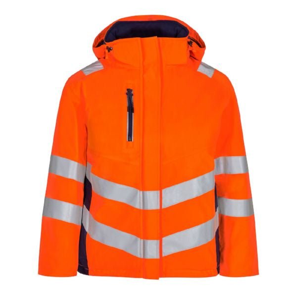 Safety Damen Winterjacke Orange/Grün – Sichtbar und Warm - Bayerwald Arbeitsschutz