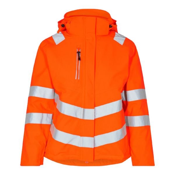 Safety Damen Winterjacke Orange/Grün – Sichtbar und Warm - Bayerwald Arbeitsschutz