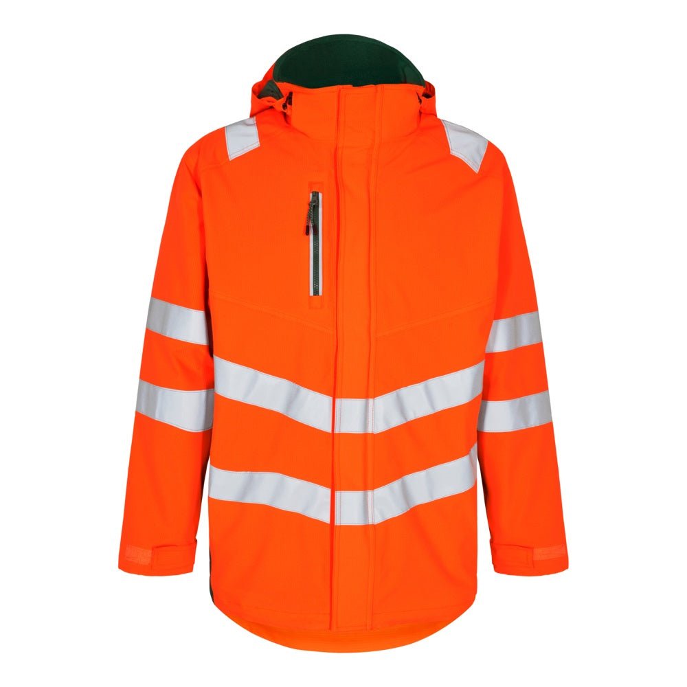 Safety Parka Shell Jacke – Sicherheit in Orange/Grün - Bayerwald Arbeitsschutz