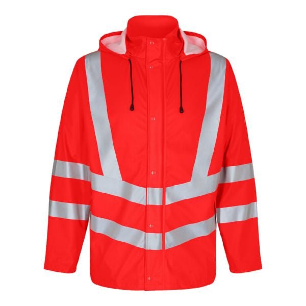 Safety Regenjacke Hi - vis Orange – Sichtschutz bei jedem Wetter - Bayerwald Arbeitsschutz