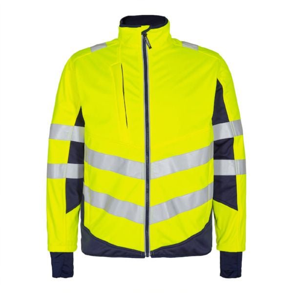 Safety Softshell - Jacke Orange/Grün – Atmungsaktive Arbeitsjacke - Bayerwald Arbeitsschutz