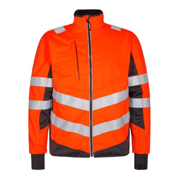 Safety Softshell - Jacke Orange/Grün – Atmungsaktive Arbeitsjacke - Bayerwald Arbeitsschutz