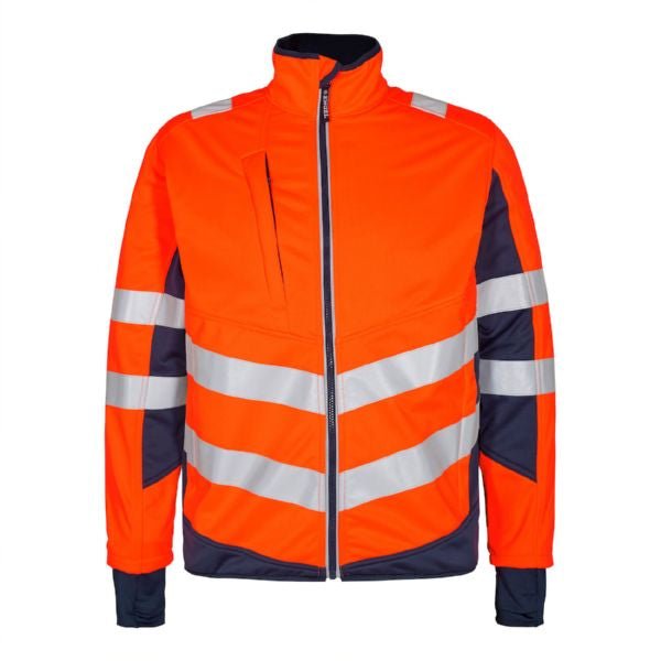 Safety Softshell - Jacke Orange/Grün – Atmungsaktive Arbeitsjacke - Bayerwald Arbeitsschutz