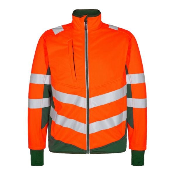 Safety Softshell - Jacke Orange/Grün – Atmungsaktive Arbeitsjacke - Bayerwald Arbeitsschutz