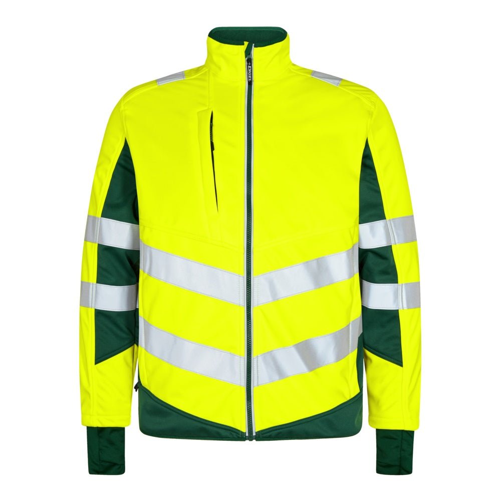 Safety Softshell - Jacke Orange/Grün – Atmungsaktive Arbeitsjacke - Bayerwald Arbeitsschutz