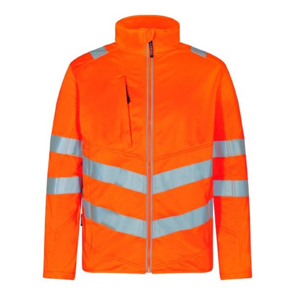 Safety Softshell - Jacke Orange/Grün – Atmungsaktive Arbeitsjacke - Bayerwald Arbeitsschutz
