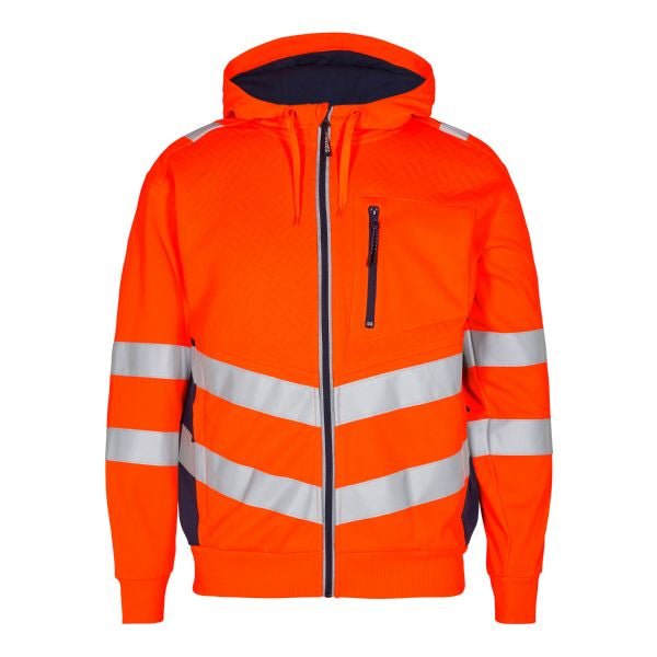 Safety Sweatcardigan Orange/Grün – Sichtbare Sicherheit für Arbeit - Bayerwald Arbeitsschutz