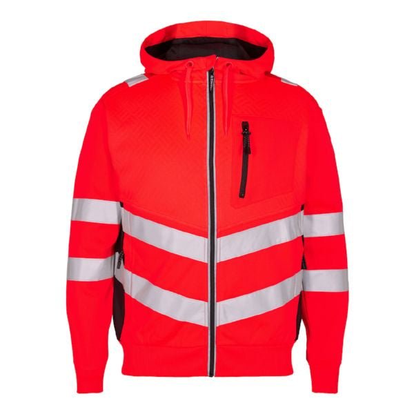 Safety Sweatcardigan Orange/Grün – Sichtbare Sicherheit für Arbeit - Bayerwald Arbeitsschutz