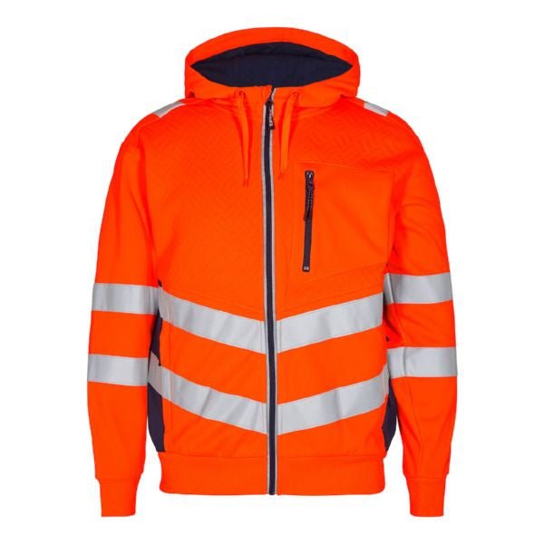 Safety Sweatcardigan Orange/Grün – Sichtbare Sicherheit für Arbeit - Bayerwald Arbeitsschutz