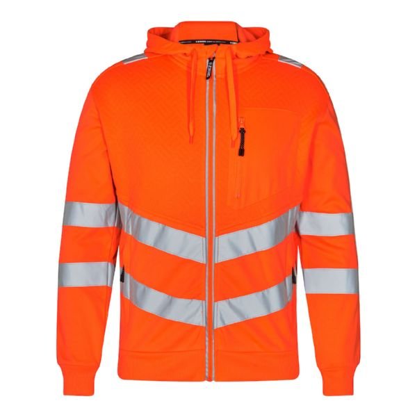 Safety Sweatcardigan Orange/Grün – Sichtbare Sicherheit für Arbeit - Bayerwald Arbeitsschutz