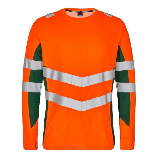 Safety T-Shirt L/S Orange/Grün – Sichtbarkeit und Komfort - Bayerwald Arbeitsschutz