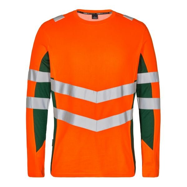 Safety T-Shirt L/S Orange/Grün – Sichtbarkeit und Komfort - Bayerwald Arbeitsschutz