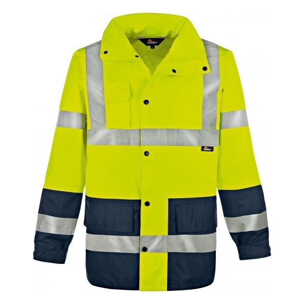 Basic Warnschutz-Kontrast-Regenjacke
