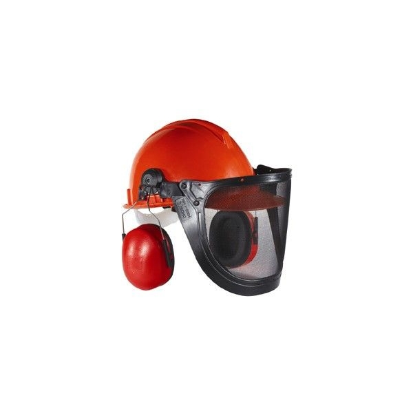 *Waldarbeiter-Helmset", Gr. OS, orange