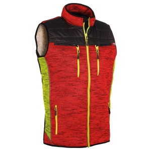 Protos© Inuit Teddy Weste , Gr. M, rot - neongelb