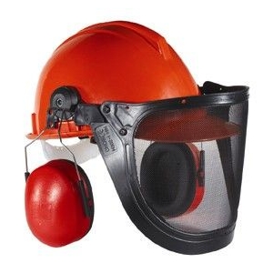 *Waldarbeiter-Helmset", Gr. OS, orange